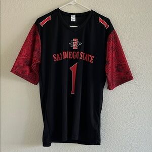 San Diego State Men's Black and Red Shirt